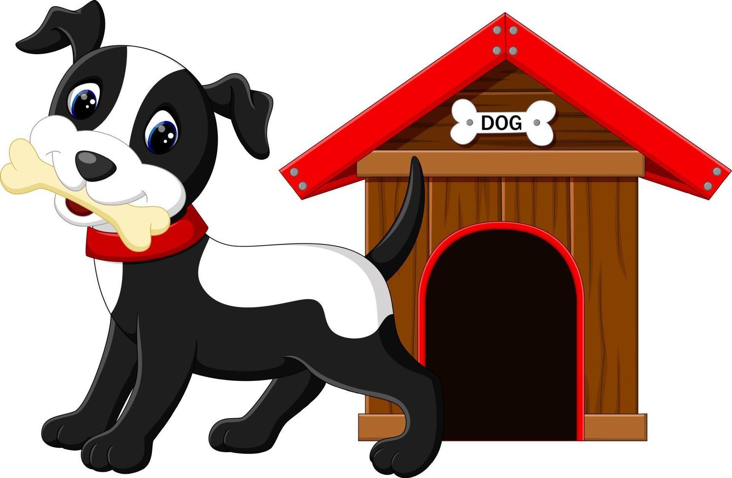 Cute dog cartoon vector