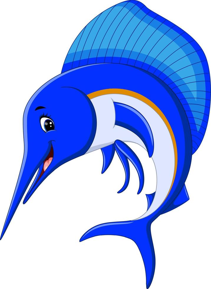 illustration of Marlin fish cartoon vector