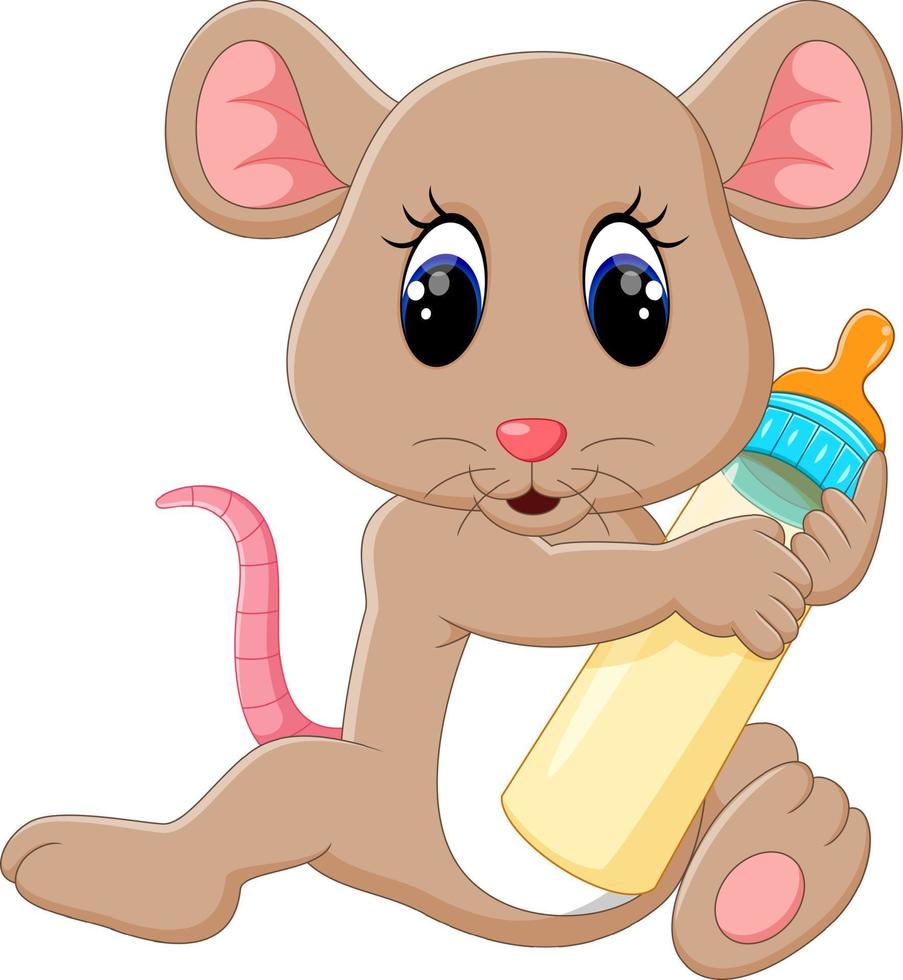 illustration of Cute mouse cartoon vector