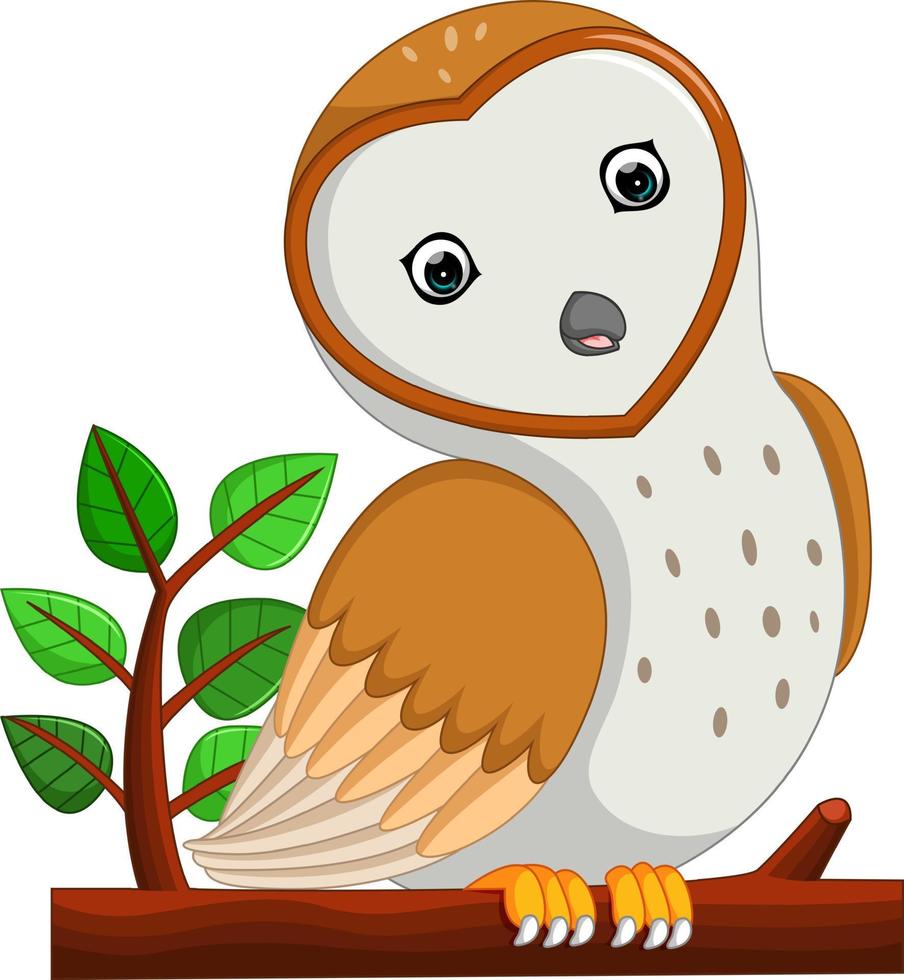 cute owl cartoon vector