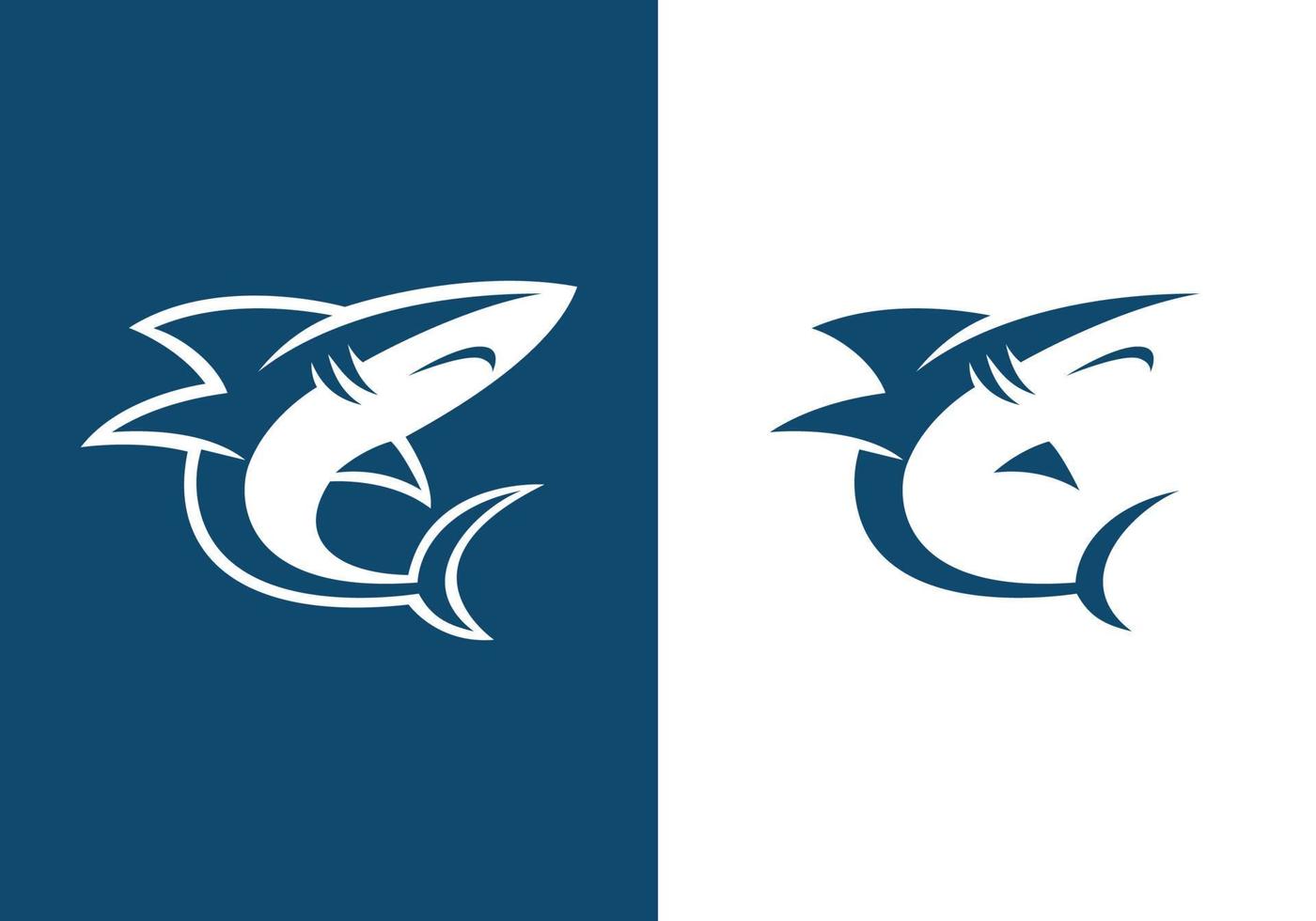 shark logo design vector