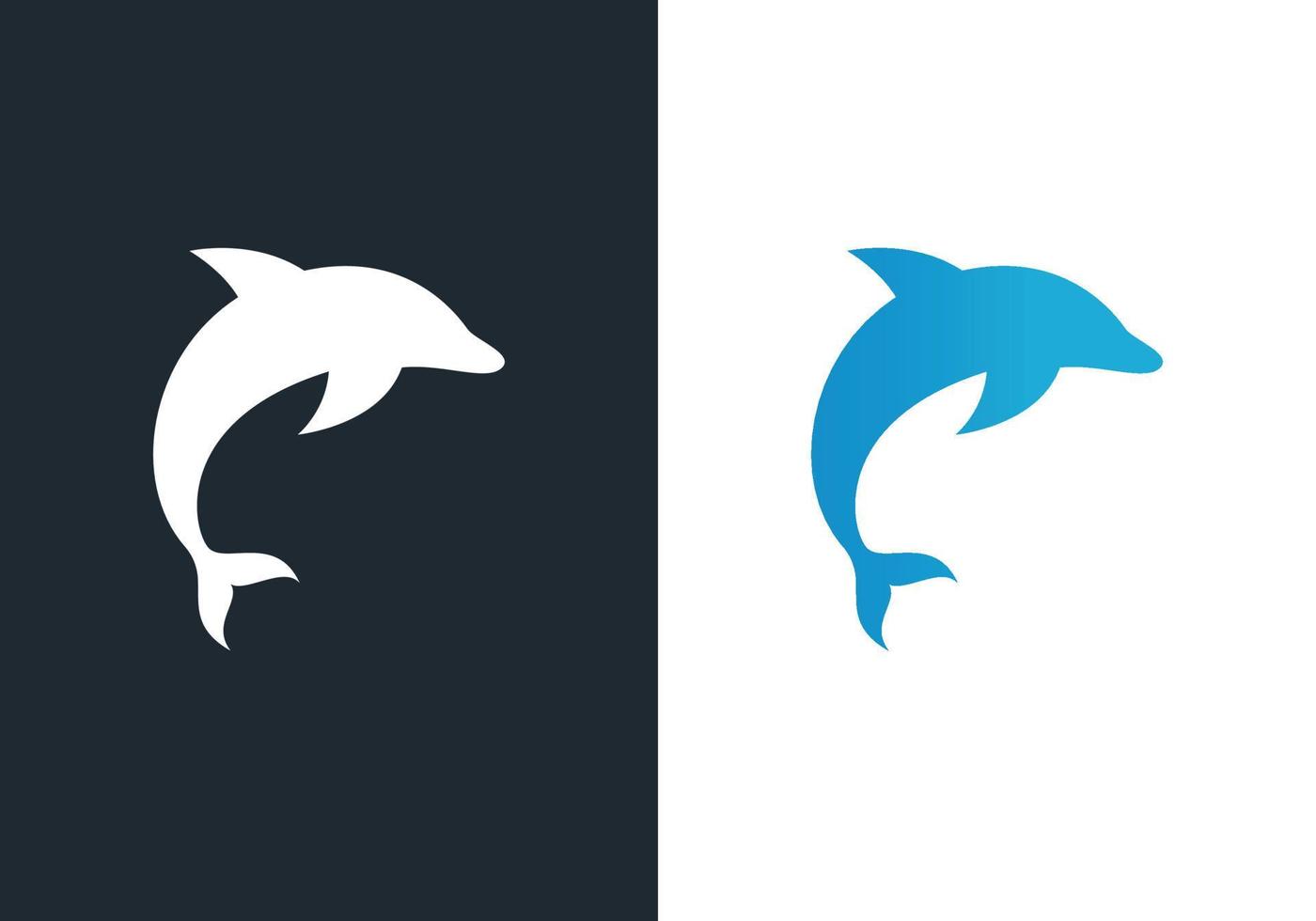 dolphin logo design vector