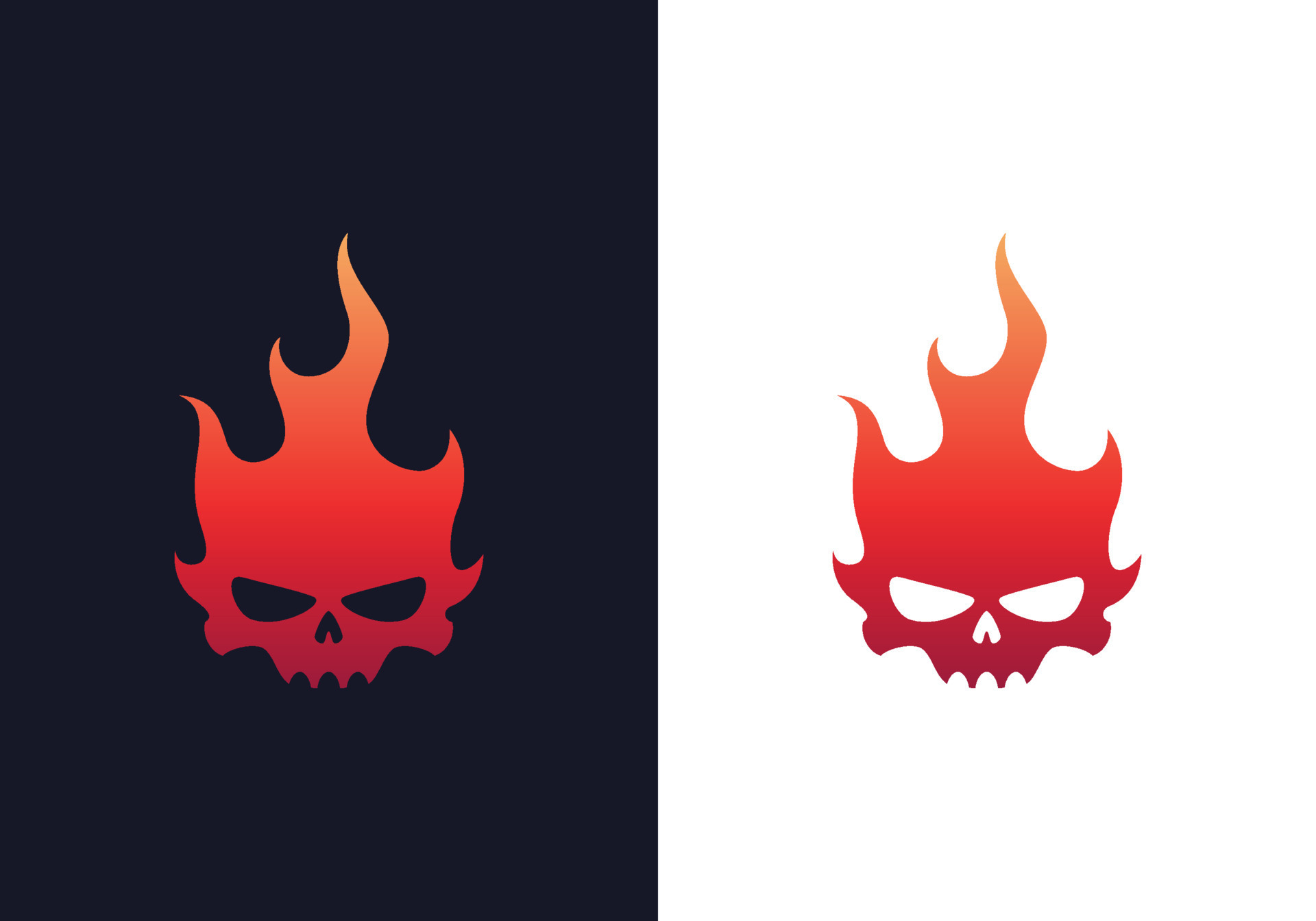 fire skull logo design 7916142 Vector Art at Vecteezy
