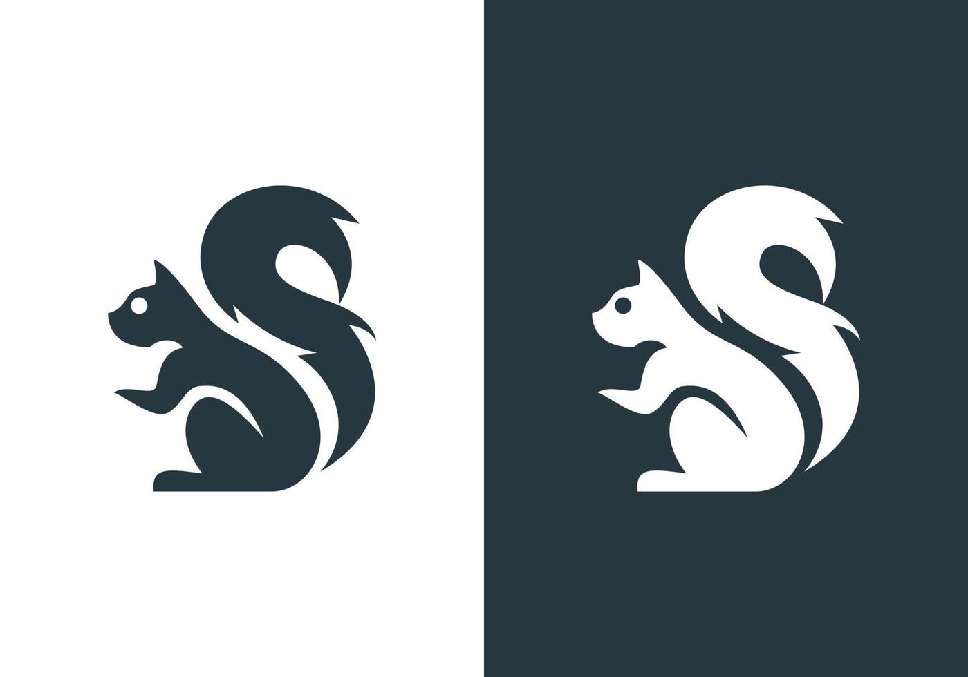 squirrel logo design vector