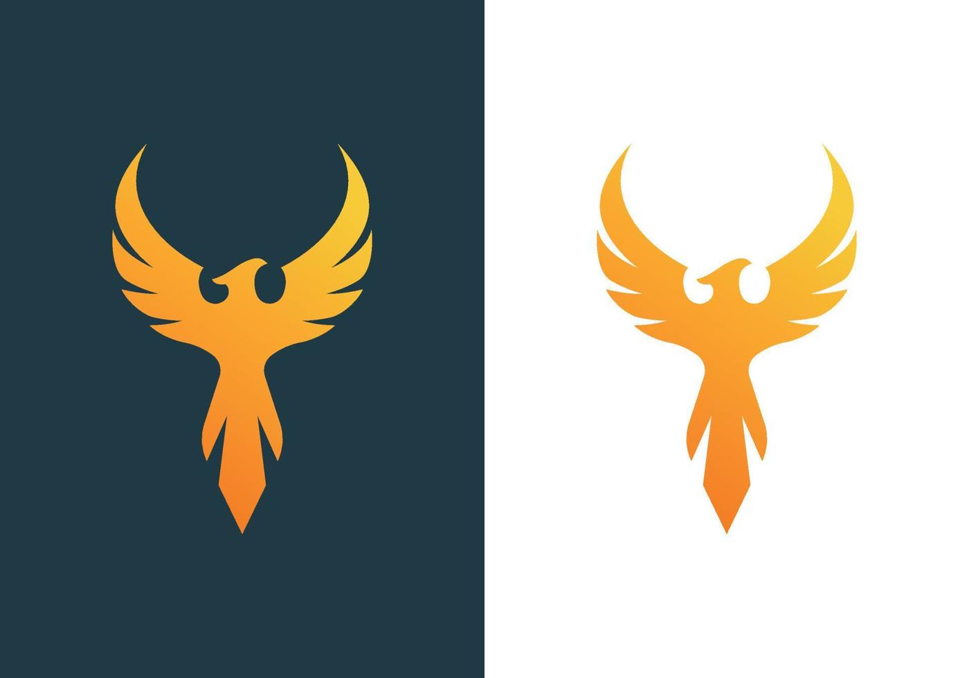 diseño de logo de phoenix vector