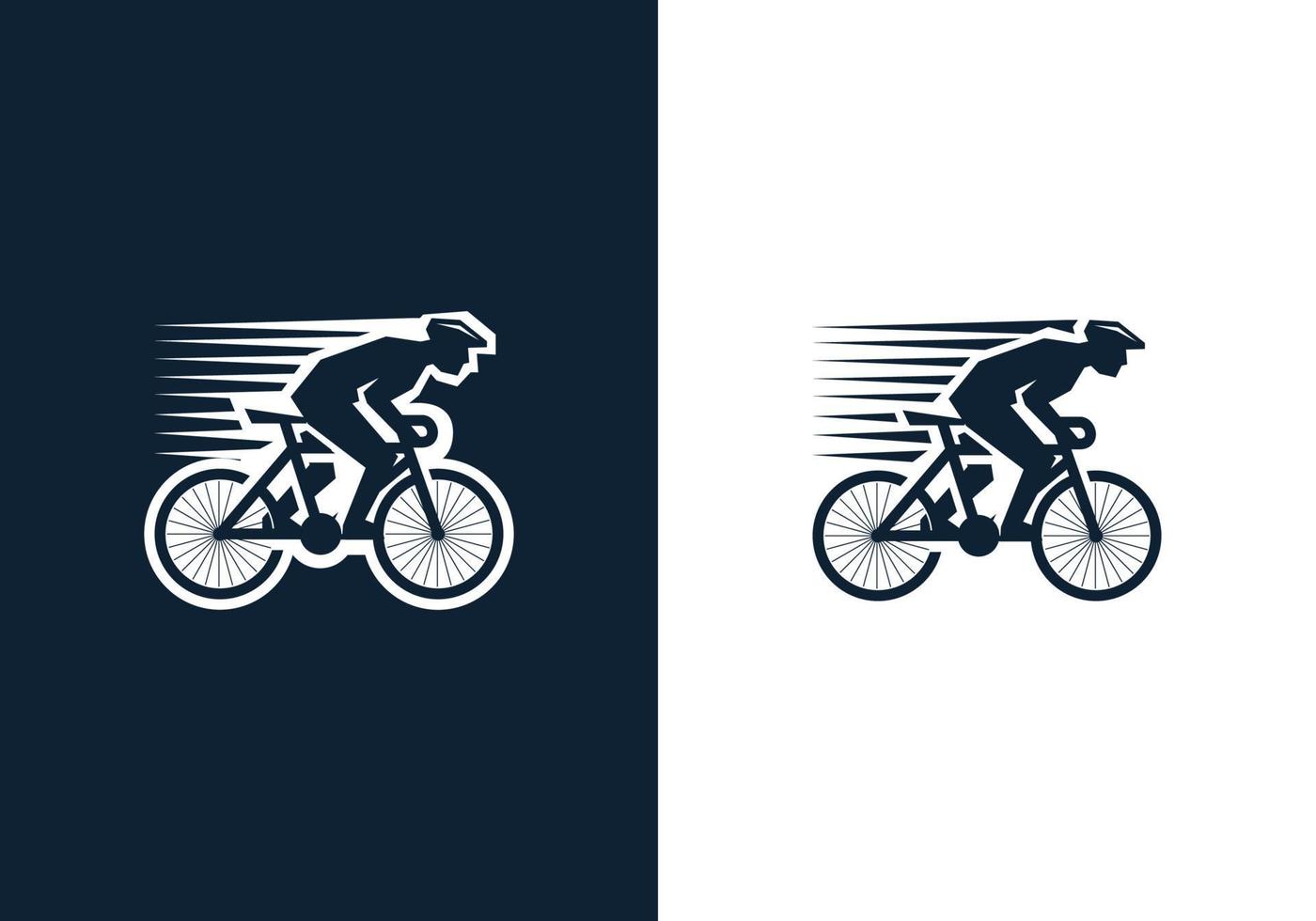 diseño de logotipo de bicicleta de ciclismo vector