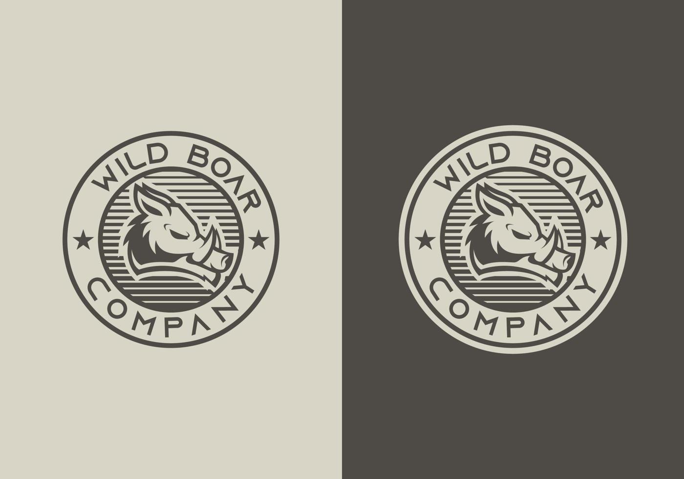 wild boar emblem logo design. logo template vector