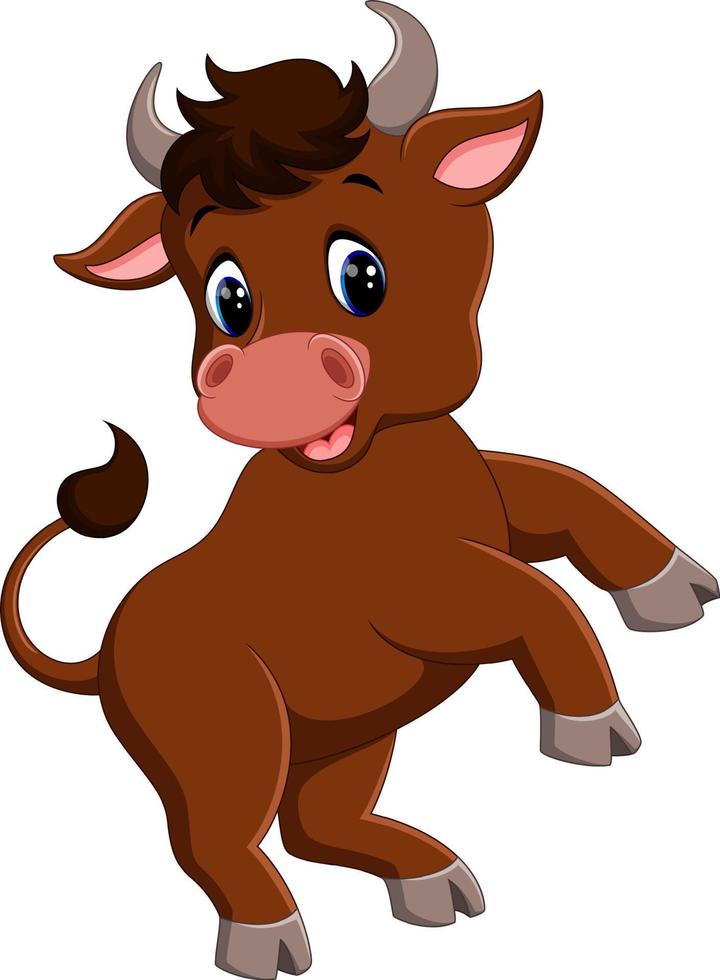 Smiling bull mascot vector