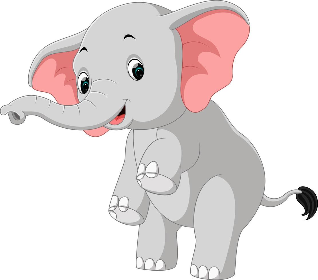 cute elephant cartoon vector
