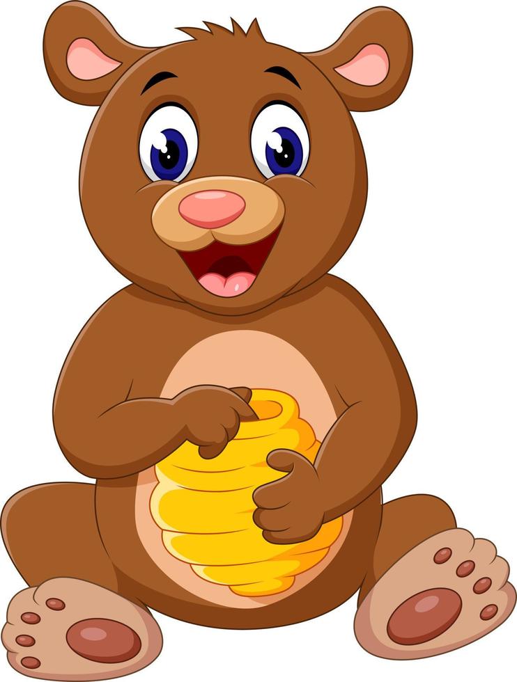 illustration of Cute bear cartoon vector