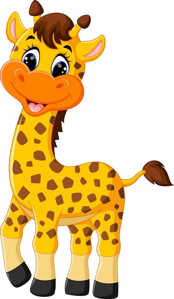 illustration of cute giraffe cartoon vector