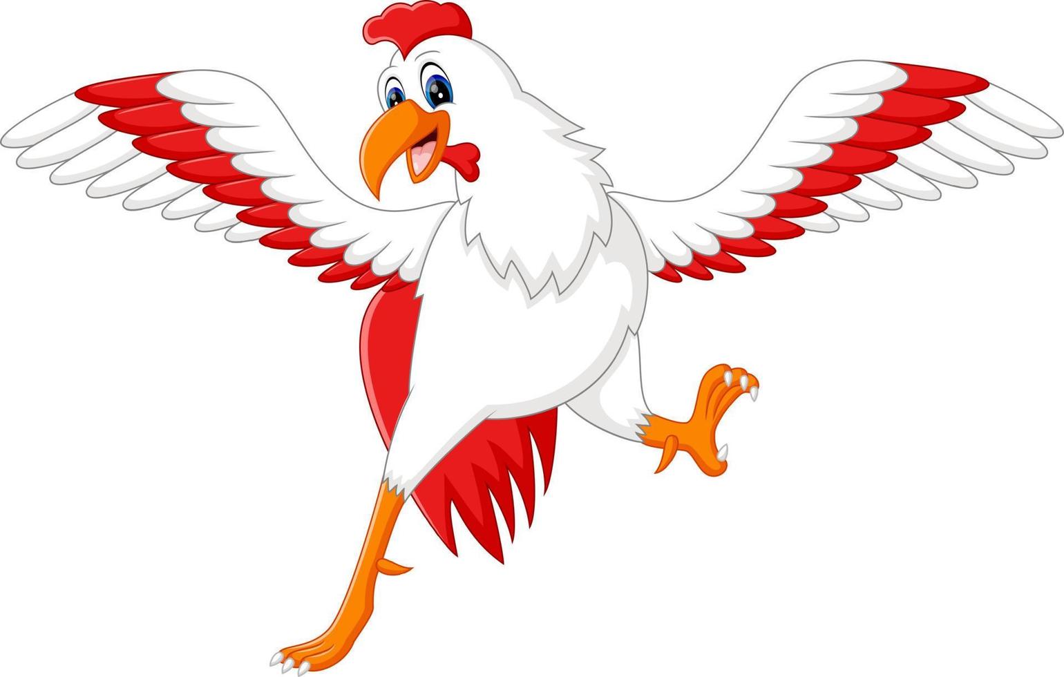 illustration of Cute rooster cartoon presenting vector