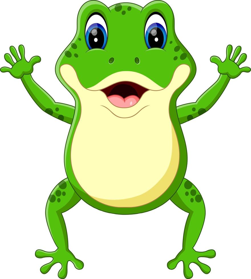 illustration of Cute frog cartoon vector