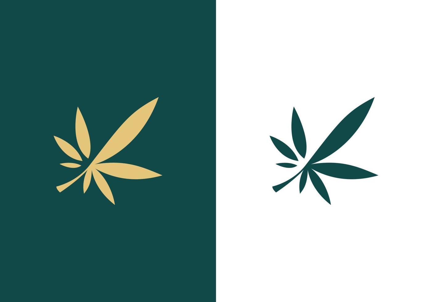 diseño de logotipo de cannabis vector