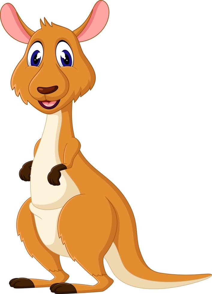 illustration of Cute kangaroo cartoon vector