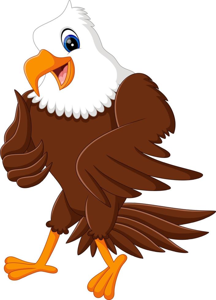 illustration of Cute eagle cartoon vector