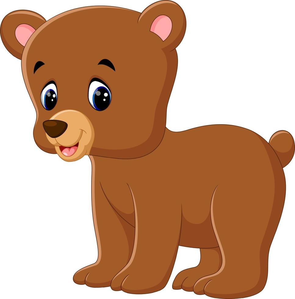 Cute bear walking vector