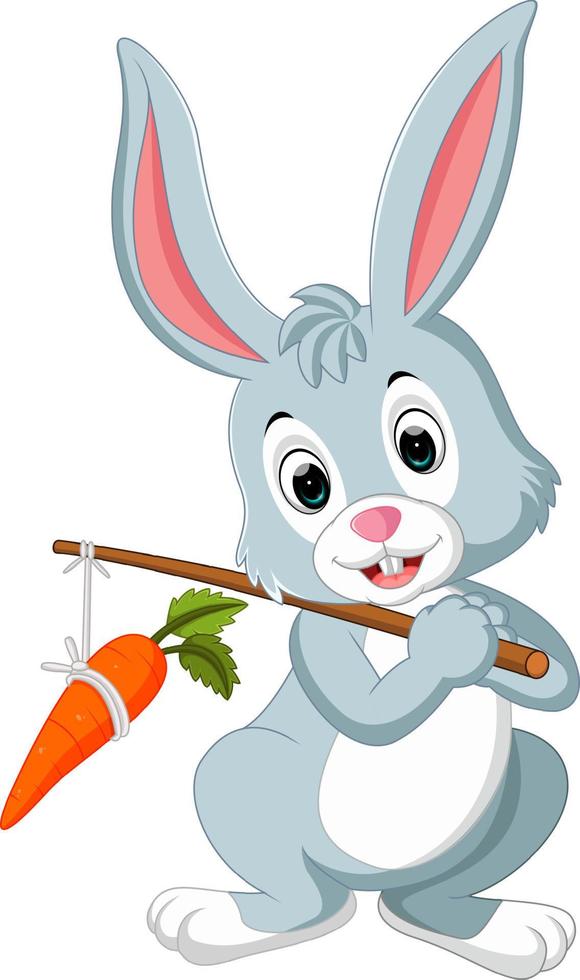 cute rabbit cartoon vector