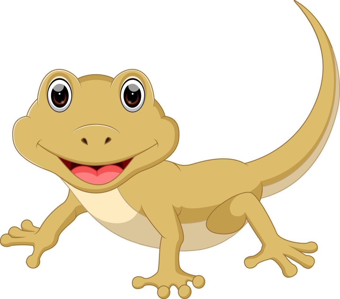 Cute lizard cartoon vector