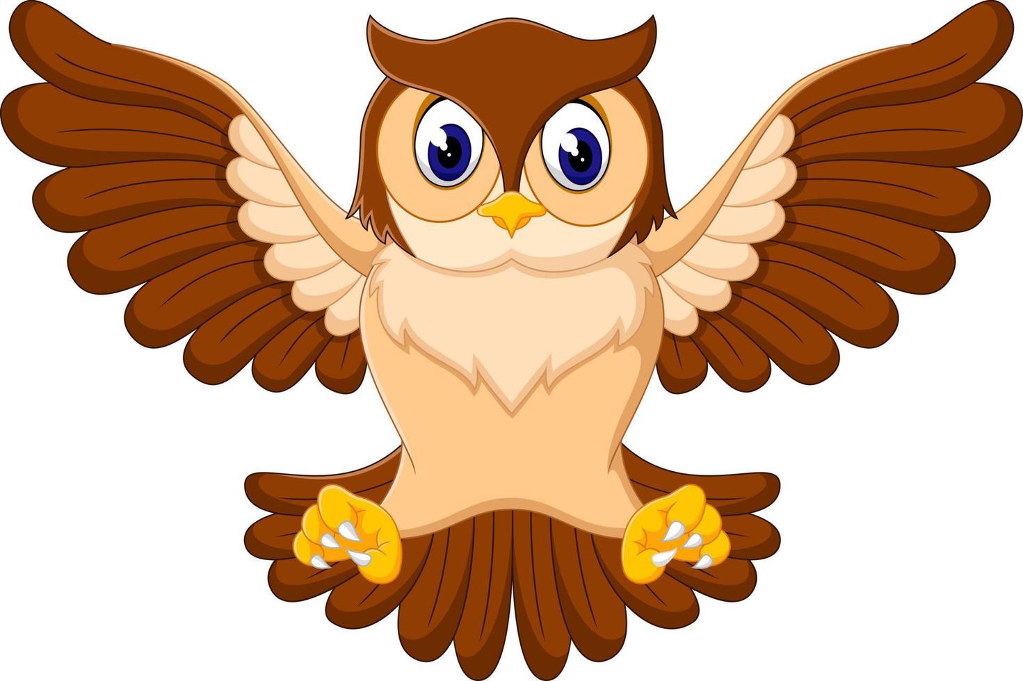 illustration of cute owl cartoon vector