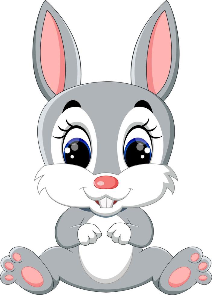 Cute cartoon rabbit vector