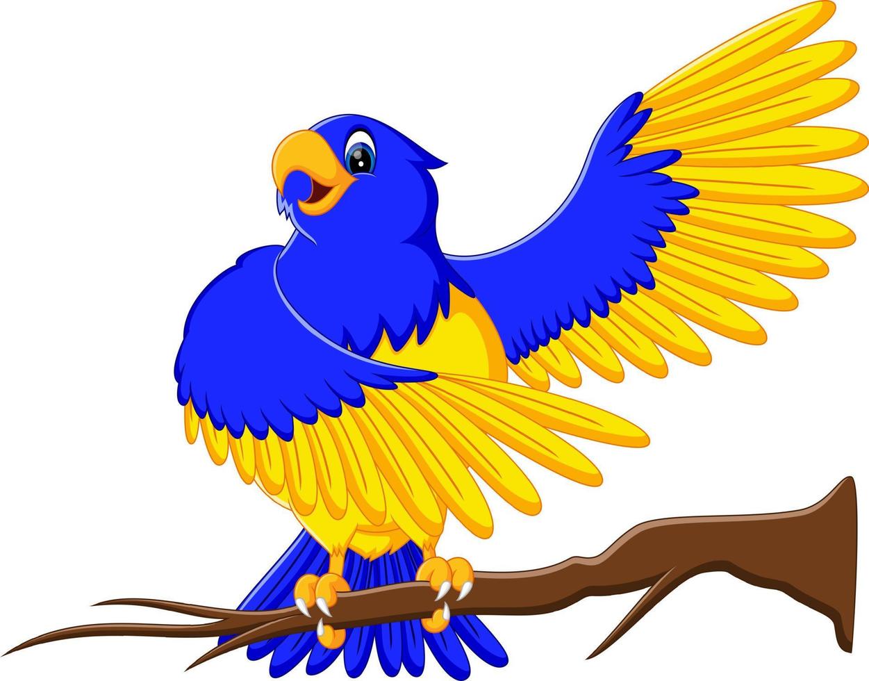 illustration of Cartoon macaw smile vector