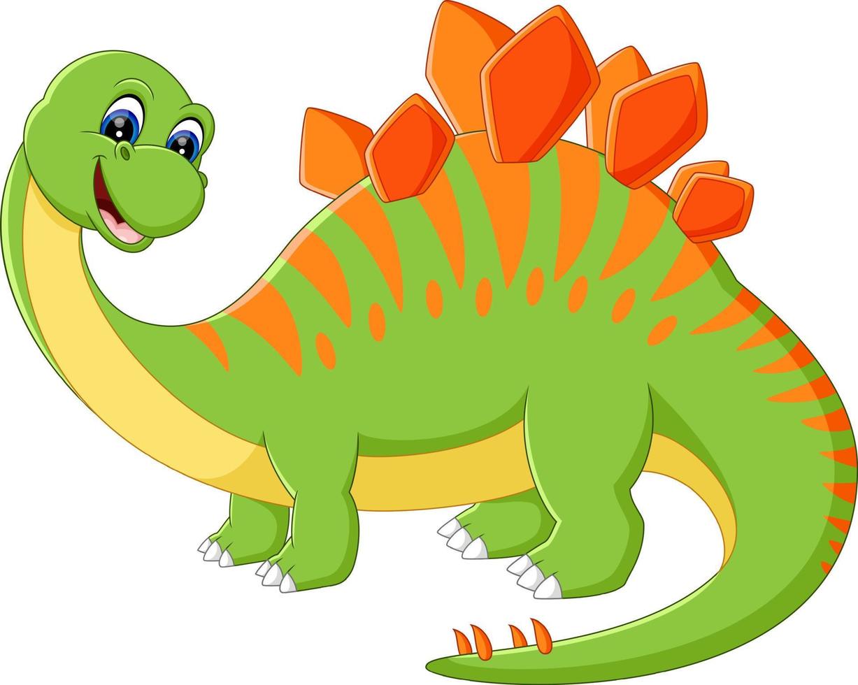 ilustración de dibujos animados lindo dinosaurio vector