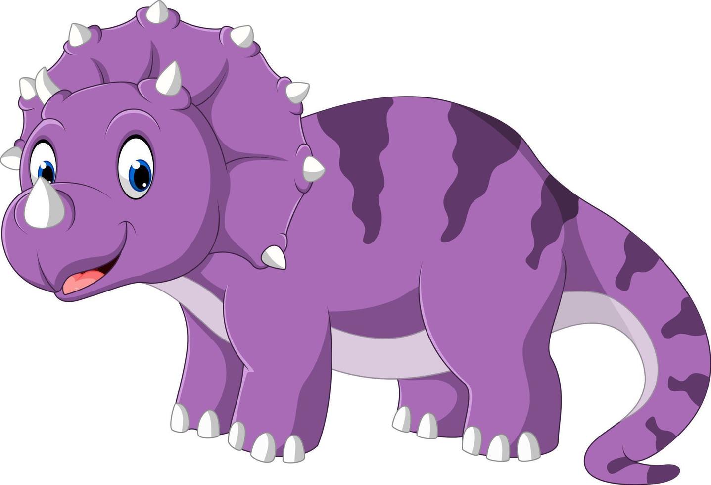 dibujos animados lindo triceratops vector