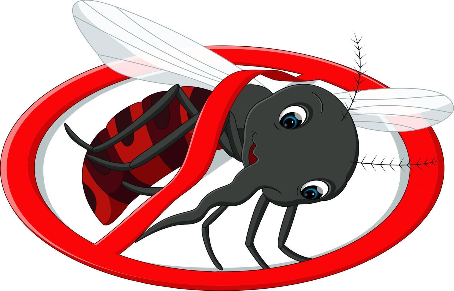 cute mosquito cartoon vector