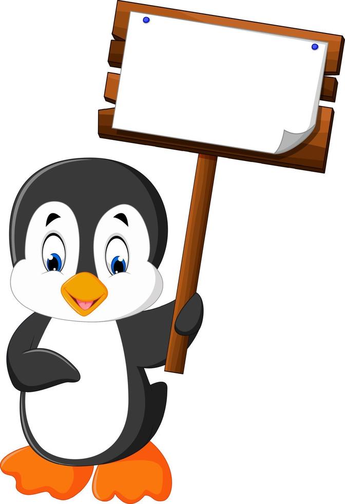 Cute penguin cartoon vector