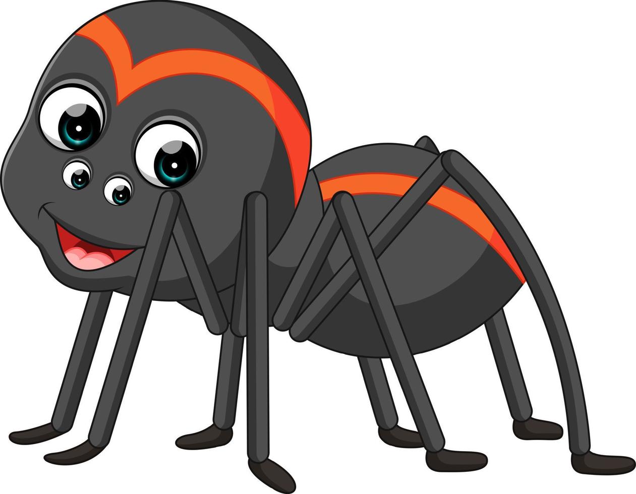 tarántula araña de dibujos animados vector