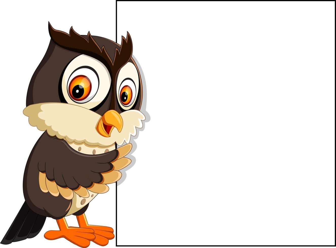 illustration of cute owl cartoon vector