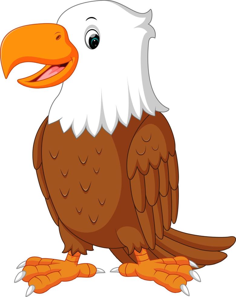 cute eagle cartoon vector