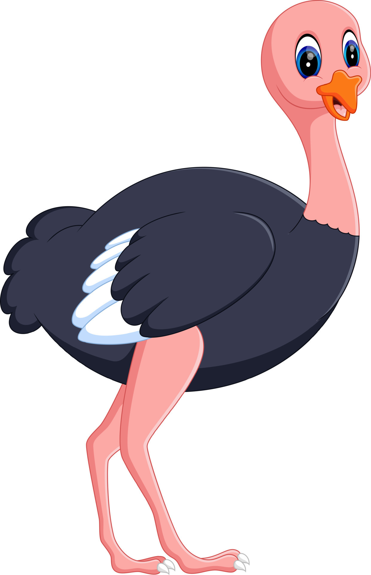 illustration of Funny ostrich cartoon 7916505 Vector Art at Vecteezy