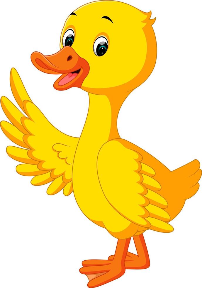 duck cute cartoon vector