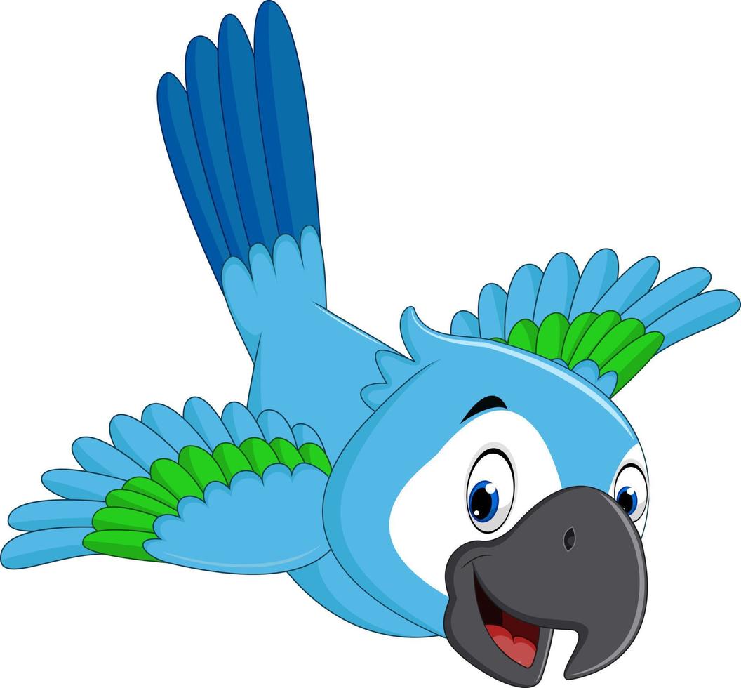 illustration of cute macaw cartoon vector