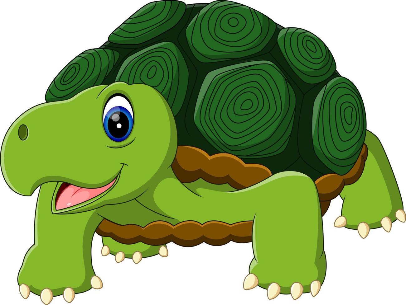 illustration of Cute turtle cartoon vector