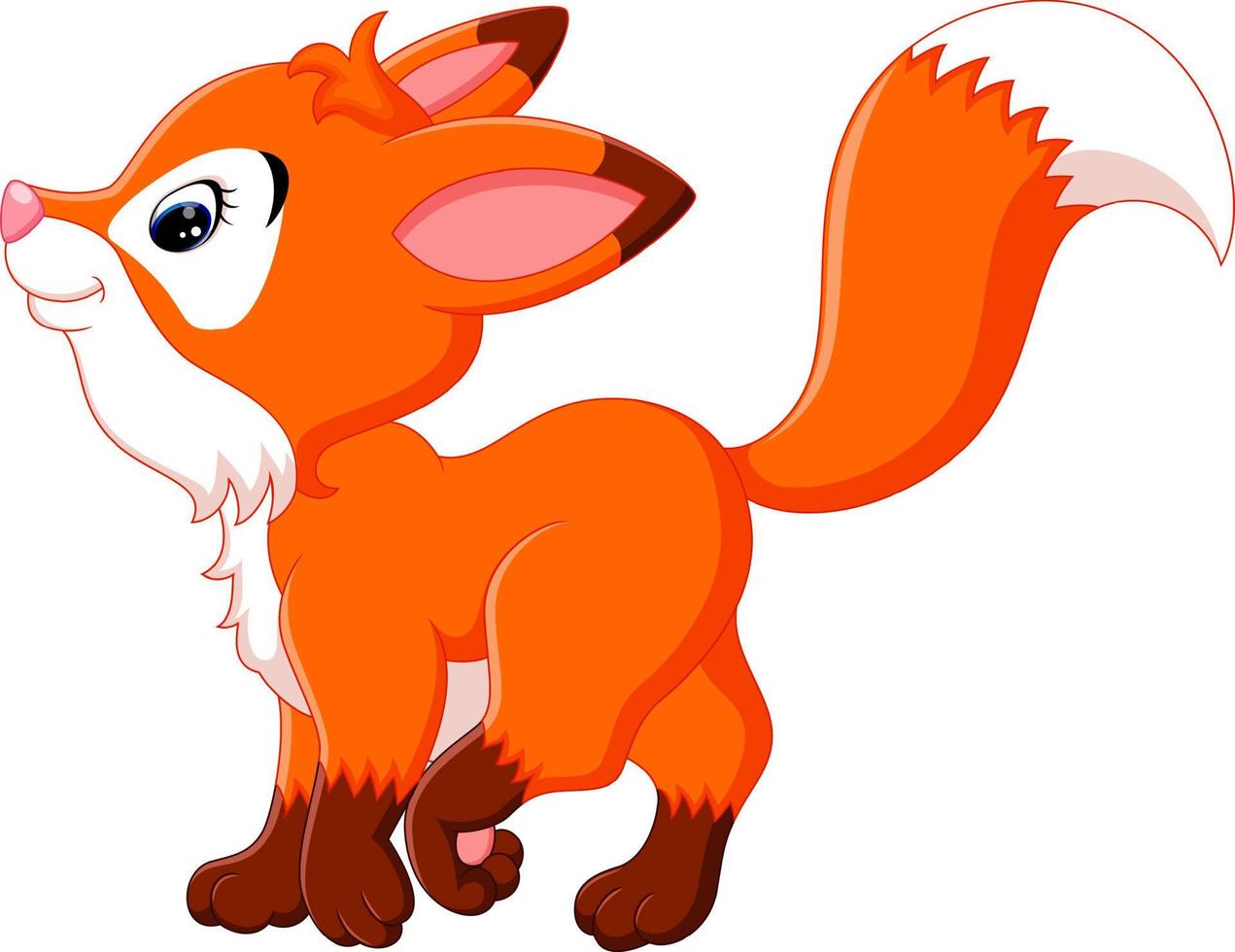 Cute fox cartoon vector