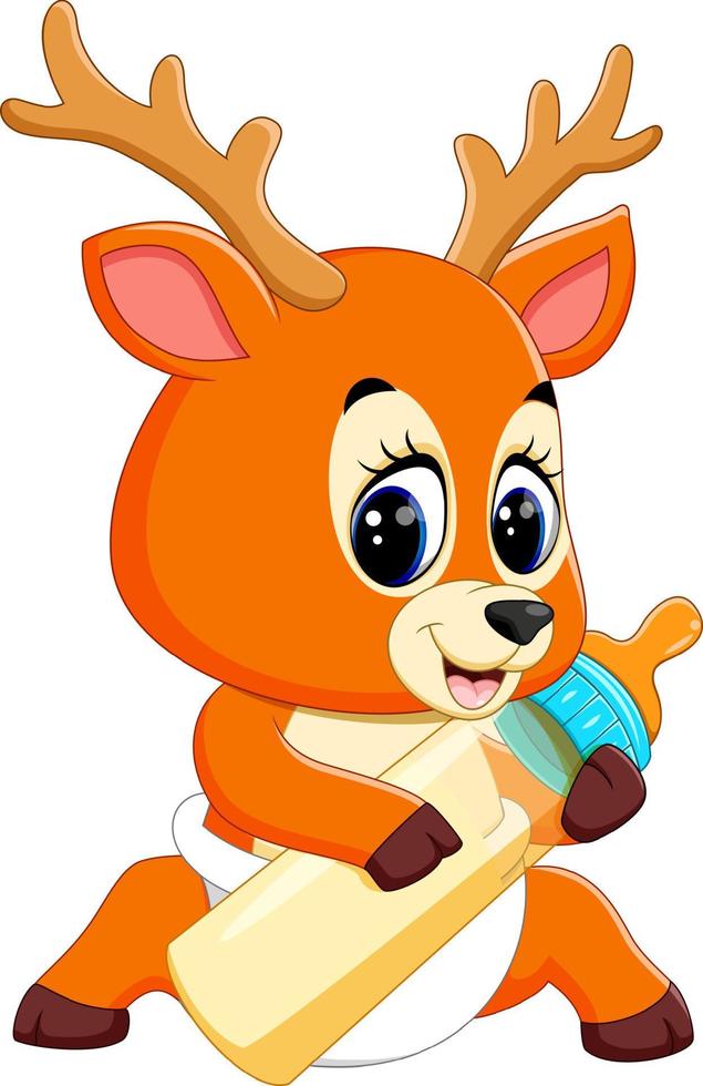 illustration of cute deer cartoon vector