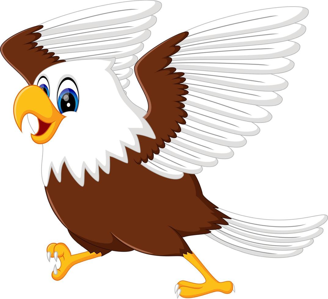 illustration of cute eagle cartoon vector