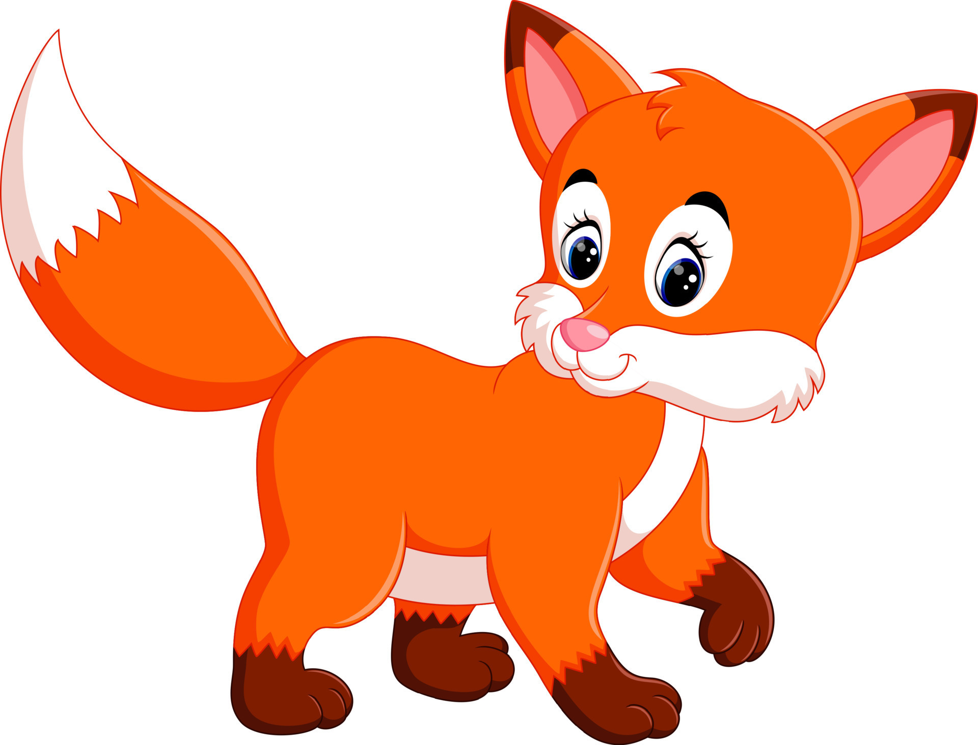 Cute fox cartoon 7916598 Vector Art at Vecteezy