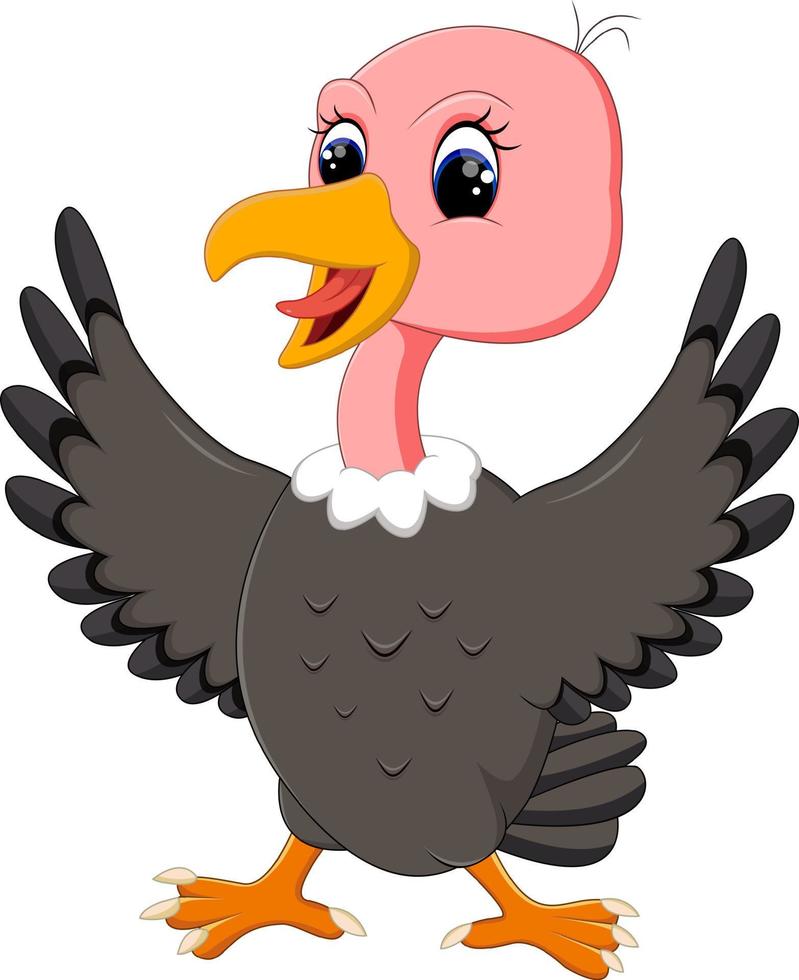 illustration of Vulture cartoon vector