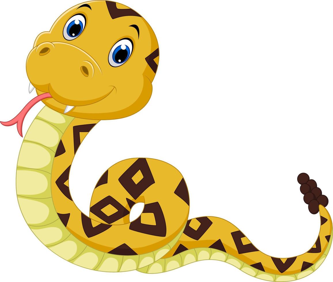 cute snake cartoon vector