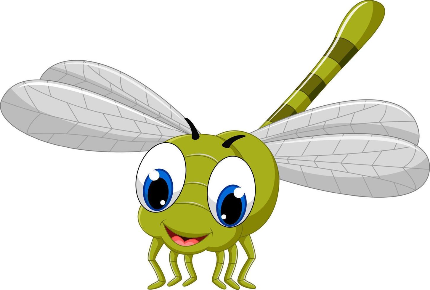 Cute dragonfly cartoon vector