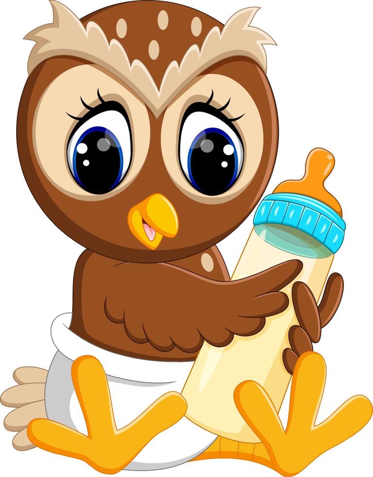 illustration of cute owl cartoon vector