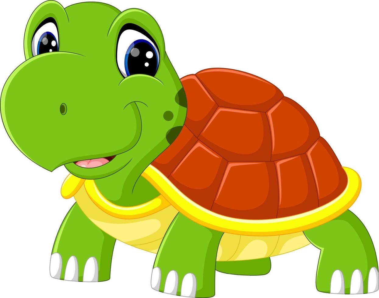 cute turtle cartoon vector