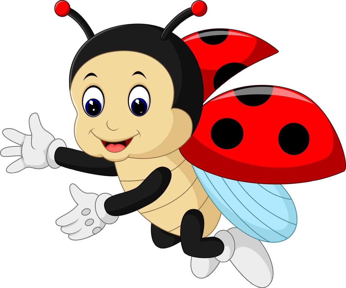Cute ladybug cartoon vector
