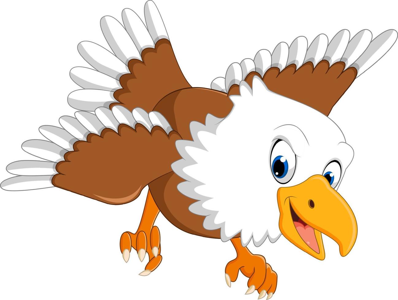 Cute eagle cartoon vector