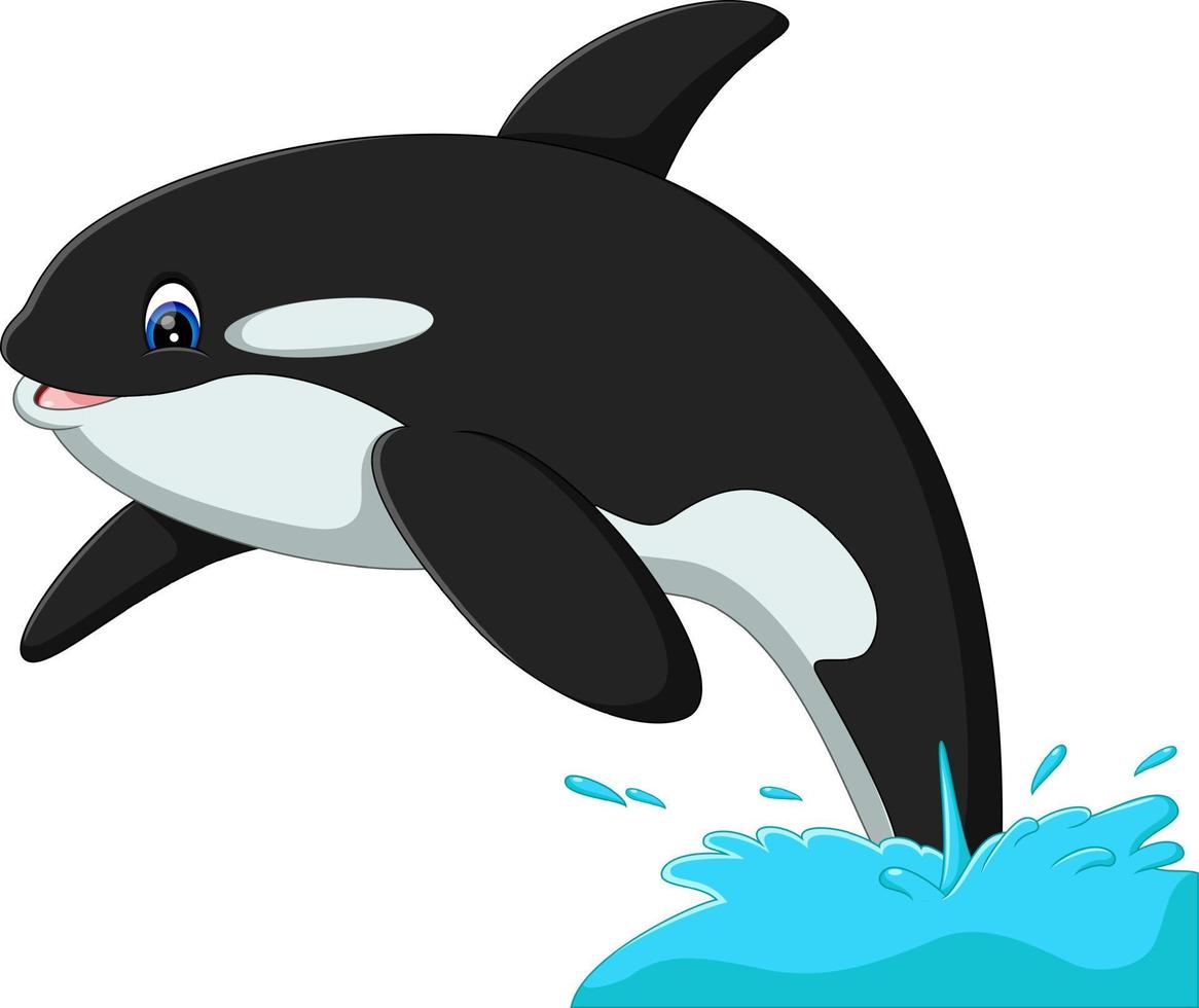 illustration of cute whale cartoon vector