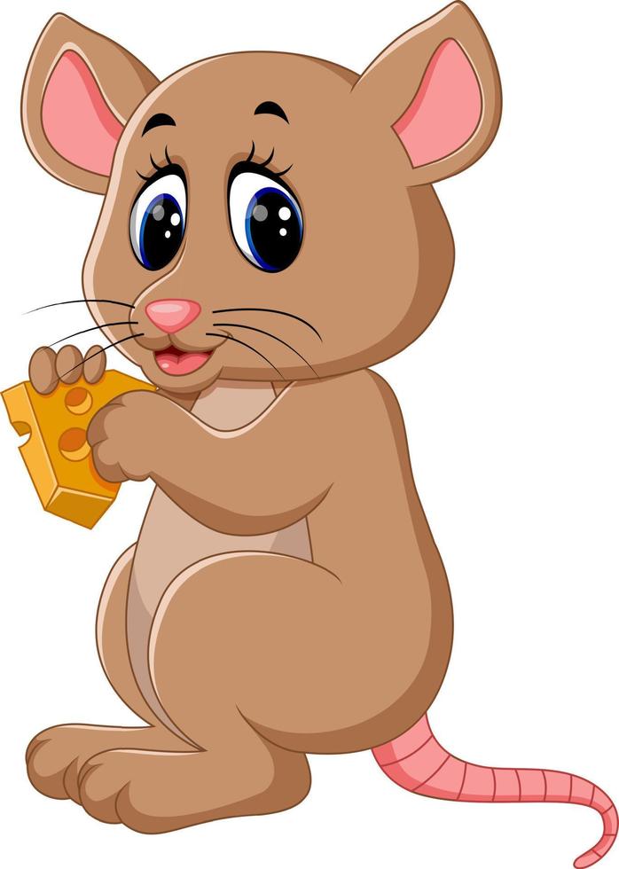 Cute mouse cartoon vector